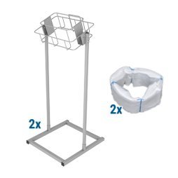 Infinity floor stand rectangle and waste bag