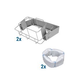 Wall mount rectangular bag holder and bag