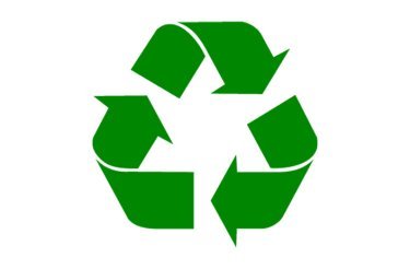 Green recycling symbol representing simpler recycling and waste sorting in the UK
